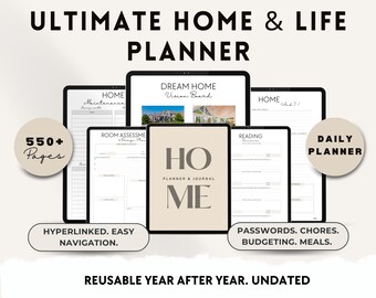 Ultimate Home & Life Planner, Household Organizer (Digital Download)