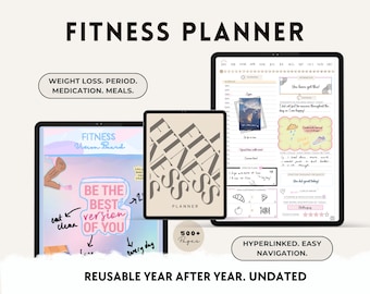 Wellness Fitness Planner, Weight Loss Tracker (Digital)