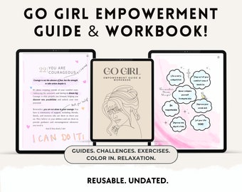 Go Girl Empowerment Guide, Confidence, Mindset & Wellness Journal, Self Care, Digital Journal, Mental Health Mindfulness, Healing, Anxiety
