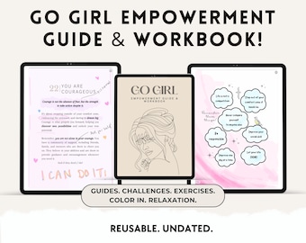 Go Girl Empowerment Guide, Confidence, Mindset & Wellness Journal, Self Care, Digital Journal, Mental Health Mindfulness, Healing, Anxiety