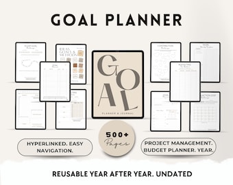 Digital Goal Planner, Project Tracker, GoodNotes Planner (PDF)