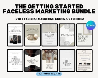 Ultimate Faceless Marketing Bundle, MRR PLR, DFY Guides