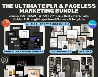 Mega Digital Marketing Bundle, DFY Reels, PLR Planners & Guides