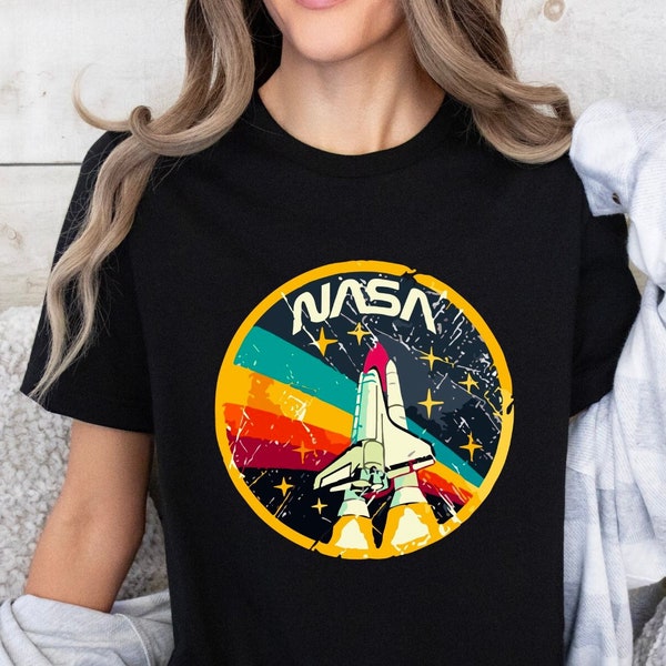 NASA Vintage Logo Shirt, NASA V-Neck Shirt, Space Shirt, NASA Vintage Tank Top, Retro Astronaut Shirt, Cool Space Shirt, Retro Nasa Shirt