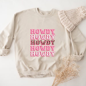 Pink Howdy Sweatshirt - Etsy