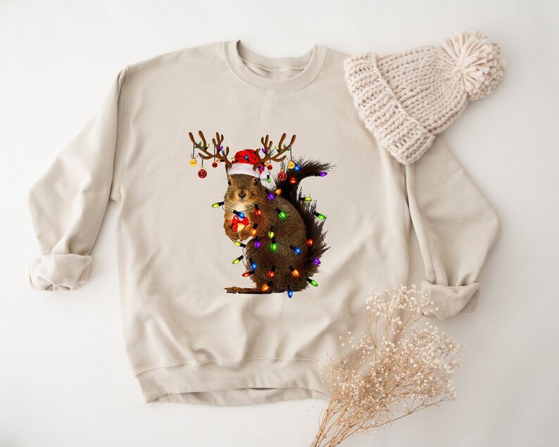 Weihnachten Eichhörnchen Sweatshirt lustige Weihnachten Etsy.de
