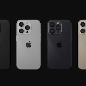 Iphone 14 Pro 3D Model, 3D Mockup, Iphone Digital Download, 4 Iphone 14 Pro 3D Models, Not Real