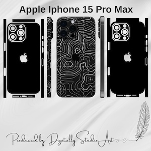 iPhone 15 Pro Max Skin Template, Vector Cut File, Vinyl Wrap Cutting Template, Svg Files For Cricut or Silhouette
