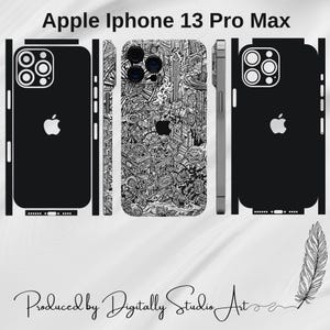 Plantilla de diseño para iPhone 13 Pro Max, archivo de corte vectorial, plantilla de corte de envoltura de vinilo, archivos SVG para Cricut o Silhouette