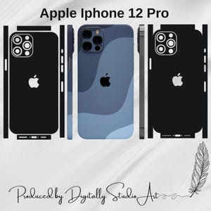 iPhone 12 Pro Skin Template, Vector Cut File, Vinyl Wrap Cutting Template, Svg Files For Cricut or Silhouette