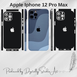 iPhone 12 Pro Max Skin Template, Vector Cut File, Vinyl Wrap Cutting Template, Svg Files For Cricut or Silhouette