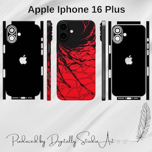 iPhone 16 Plus Skin Template, Vector Cut File, Vinyl Wrap Cutting Template, Svg Files For Cricut or Silhouette