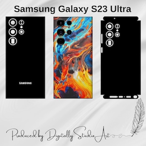 Samsung Galaxy S23 Ultra Skin Template, Vector Cut File, Vinyl Wrap Cutting Template, Svg Files For Cricut or Silhouette
