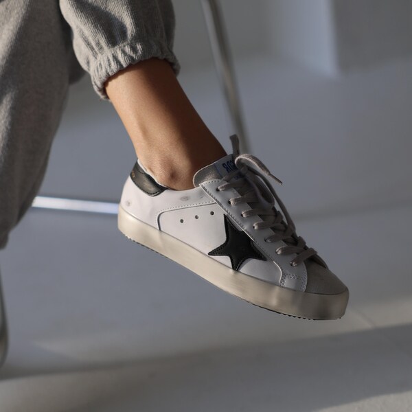 Golden Goose Classic White-Black Sneakers for Women