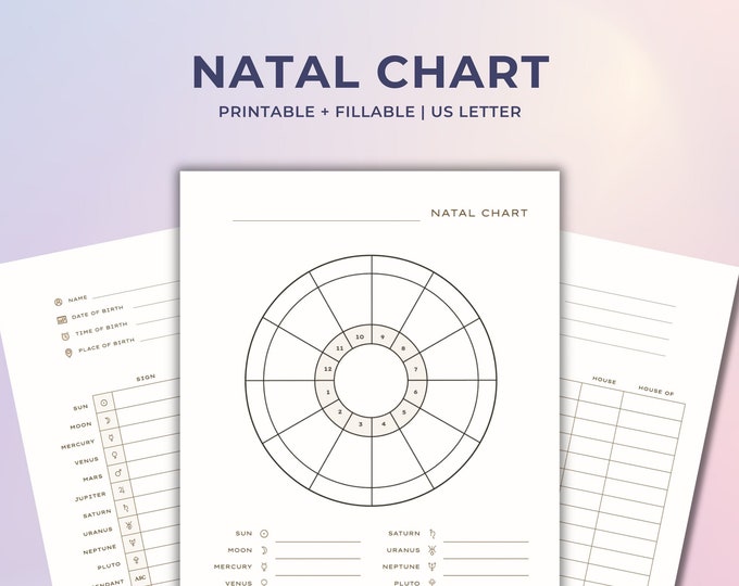 Blank Astrology Chart digital Download - Etsy