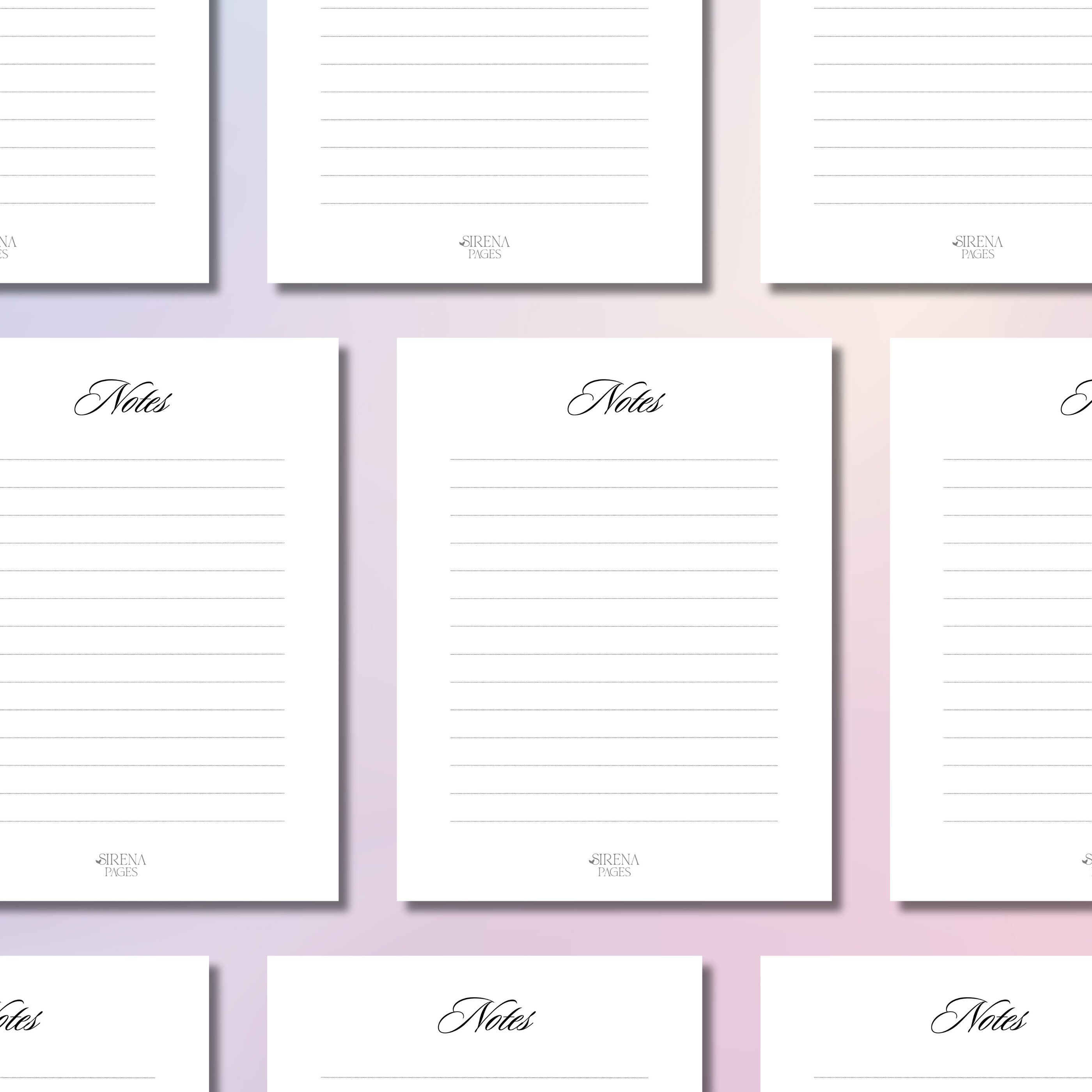 Notes Printable Notes Page Printable - Il Fullxfull.5450892166 A4d0