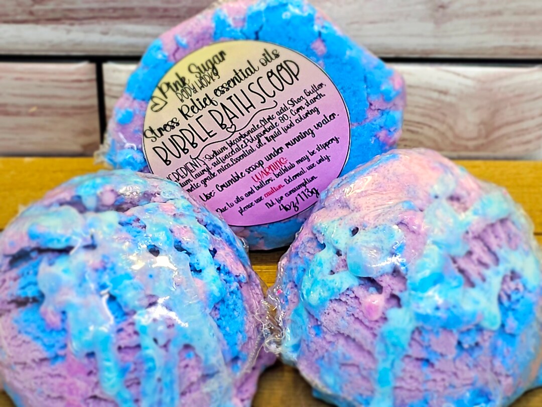 Stress Relief Bubble Bath Scoops, Ice Cream Bubble Scoops, Bubble Bath