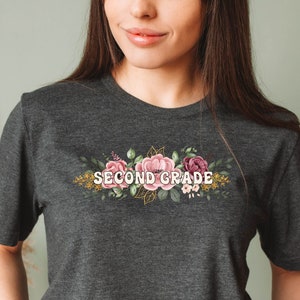 Wildflowers Second Grade Teacher Shirt, 2nd Grade Teacher Shirt, Elementary Tee, 2nd Grade T-Shirt, Second Grade TShirt, Teacher Team Shirts