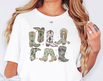 Cowgirl Boots Tshirt, Cowgirl Shirt, Country Concert Tee, Western Shirt, Cute Country Shirts, Cowgirl Shirt, Farm Shirt, Western Boots Shirt