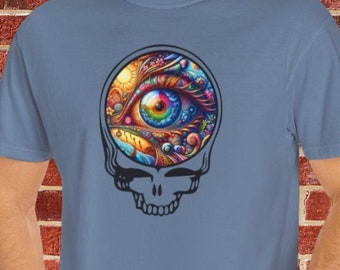 Camiseta "Roba tu cara" de Grateful Dead, diseño psicodélico de Eyes of the World