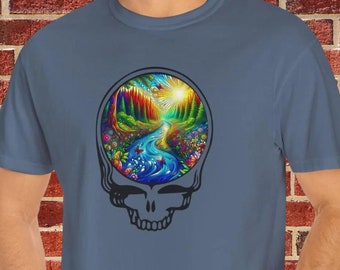 Camiseta con magnolia de azúcar inspirada en Grateful Dead, regalo de Deadhead, letras de Wonders of Nature, camiseta Stealie