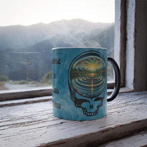 Grateful Dead Ripple Color Changing Mug, Deadhead Gift