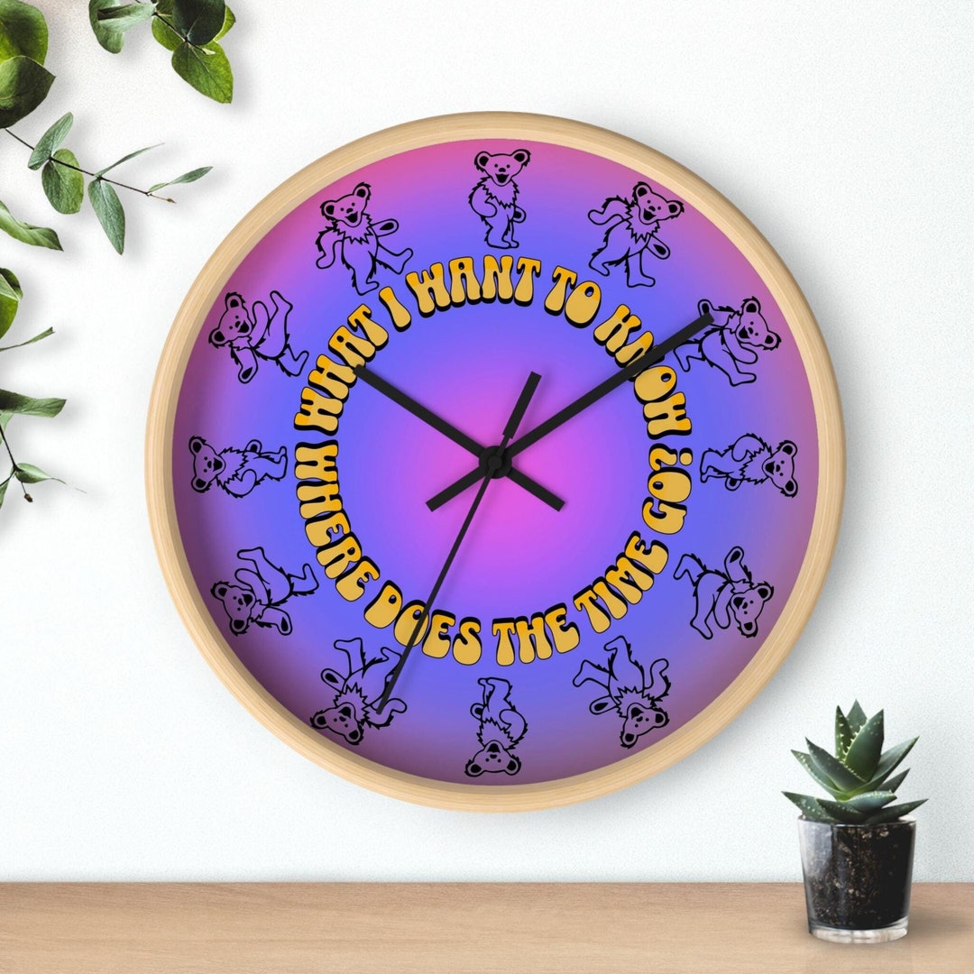 Grateful Dead Dancing Bears Wall Clock, Unique Wall Clock, Deadhead ...