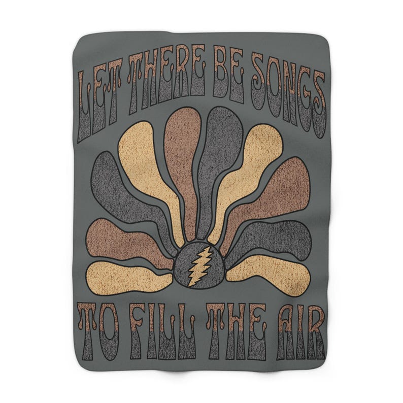 Grateful Dead "Ripple" Inspired Sherpa Fleece Blanket, Dorm Room Decor, Van Life, Camper Gear, Jam Band Fan Gift image 2