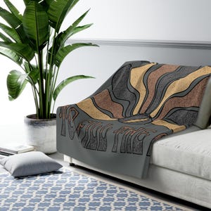 Grateful Dead "Ripple" Inspired Sherpa Fleece Blanket, Dorm Room Decor, Van Life, Camper Gear, Jam Band Fan Gift image 6