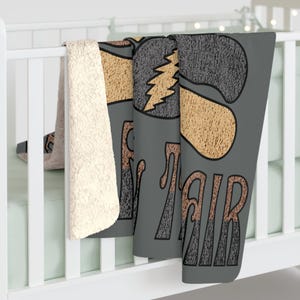 Grateful Dead "Ripple" Inspired Sherpa Fleece Blanket, Dorm Room Decor, Van Life, Camper Gear, Jam Band Fan Gift image 4