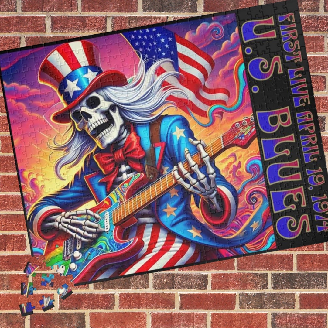 Grateful Dead U.S. Blues 520 Piece Puzzle, Gift for Deadhead ...