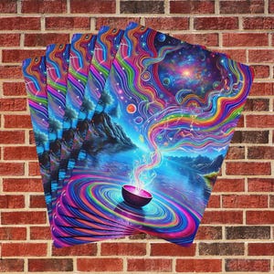 Grateful Dead Ripple Inspired Playing Cards, Psychedelic Poker Deck for Deadheads, Song Illustration Design