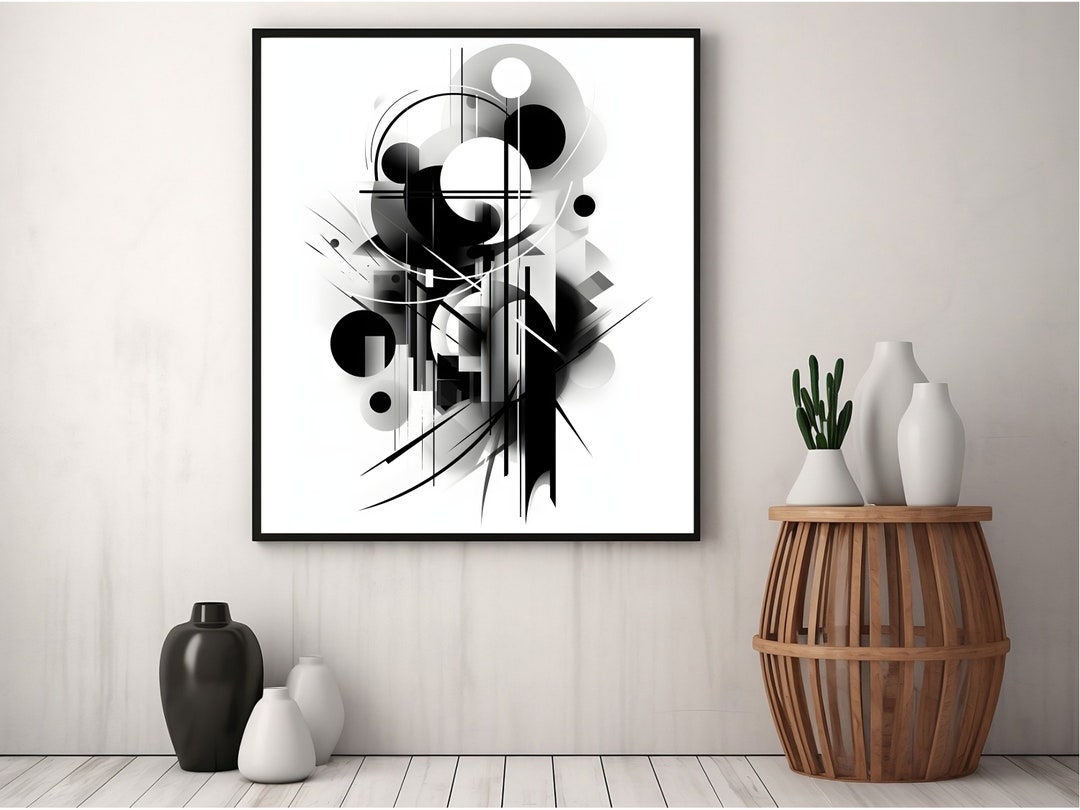 Black and White Abstract Art, Black and White Abstract, Black and White