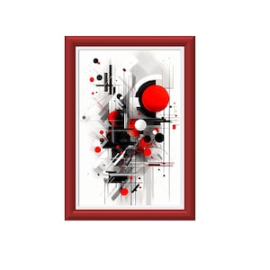 Red, Black and White Abstract Art, Red, Black and White Abstract, Red, Black and White Abstract Print, Abstract Art Print, Wall Art