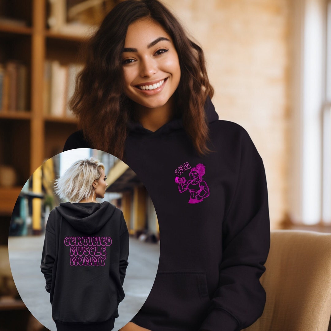 Certified Muscle Mommy Hoodie Gym Hoodie Pump Cover Funny Etsy Canada