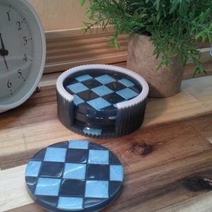 4 Piece Coaster Set with Holder