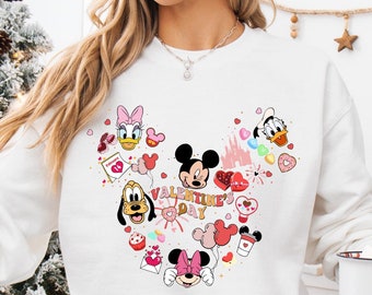 Disney Mickey and Friends Valentines Day Sweatshirt, Matching Valentines Shirt, Disney Valentines little things Hoodie, Valentines day Gift