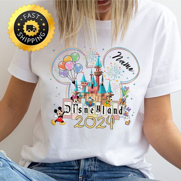 Disneyland Family 2024 Shirt, Mickey Matching Family Vacation Shirt, Disney Family Trip Shirt, Disney Shirt,Disneyworld 2024 Family Name Tee