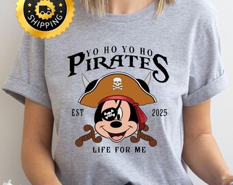 Disney-Piraten-Shirt, benutzerdefinierte Disney-Piraten-Familien-Shirt, Piratenleben-T-Shirt, Disney-Familien-Kreuzfahrt-Shirt, Mickey und Freunde-Piraten-Shirt