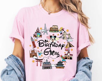 Comfort Colors Mickey & Friends Epcot Birthday Shirt