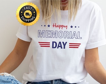 Chemise Memorial Day, t-shirt drapeau américain patriotique des Etats-Unis