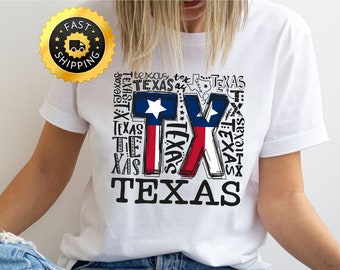 Texas State Map Shirt, Texas Lover Tee