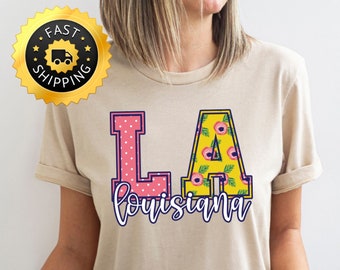 Koszulka retro z motywem kwiatowym Louisiana State, koszulka do futbolu uniwersyteckiego