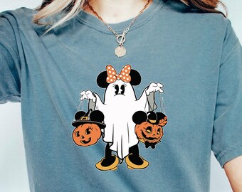 Comfort Colors Retro Minnie Ghost Halloween Shirt