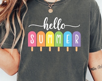 Komfort Farben Hallo Sommer Shirt, lustiges Strand T-Shirt