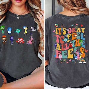 Comfort Colors Disney Inside Out It&#39;s Okay To Feel All The Feels Shirt, Inclusion Shirt, Speech Therapy Shirt, Emotions Shirt, Autism Tee