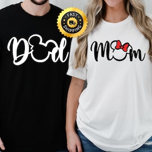 Disney Mom and Dad family shirt, Disney family Trip Shirt, Minnie Mom Shirt, Mickey Dad shirt, Best Mom Shirt, Disney Family Vacation shirt