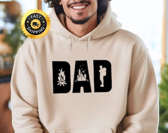 Moletom com capuz "Pai Acampante", Presente para o Dia dos Pais com Tema de Vida no Acampamento