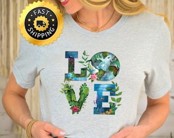 Earth Day LOVE Shirt, Environmental Tee, Nature Lover Gift