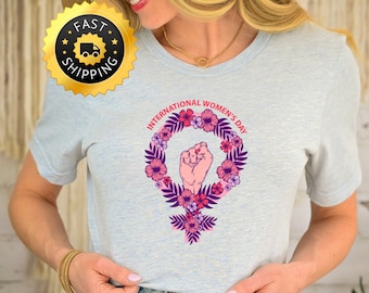 Floral International Women's Day Shirt, 2024 Women's Day Shirt, Floral 8 march Women's Day Shirt, Embrace Equity Shirt, Floral Female Shirt